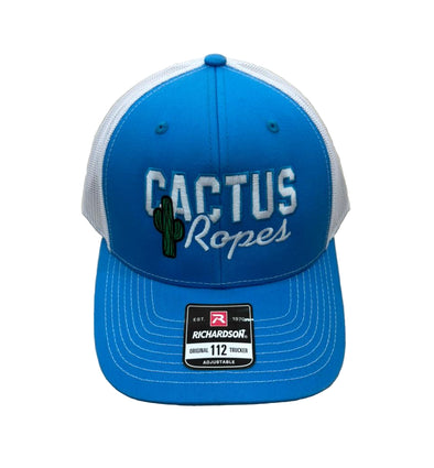 GORRA CACTUS MALLA AZUL CLARO CON BLANCO