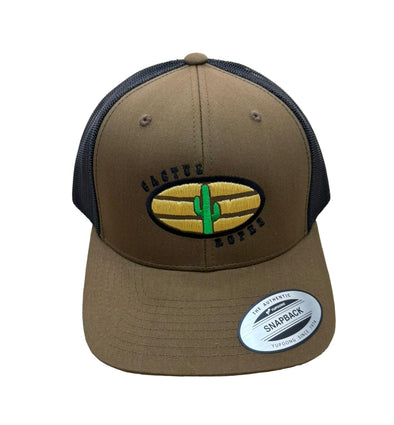 GORRA CACTUS MALLA CAFÉ CON NEGRO