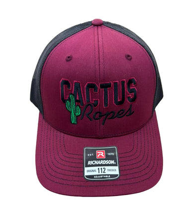 GORRA CACTUS MALLA ROJA CON NEGRO